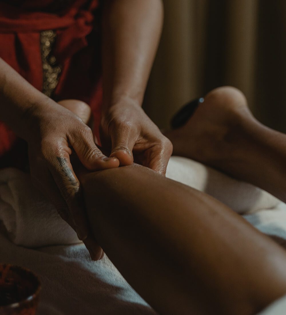 Massage Therapist giving client Muscle Release Technique